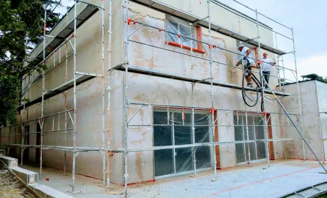 Pose d'enduit de façade, Montélimar, Demiralan Construction