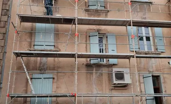 Pose d'enduit de façade, Montélimar, Demiralan Construction