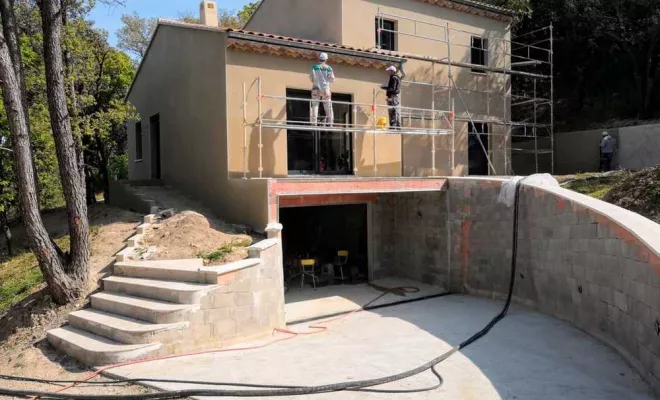 Pose d'enduit de façade, Montélimar, Demiralan Construction