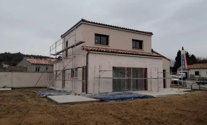 Pose d'enduit de façade, Montélimar, Demiralan Construction